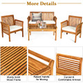 8-Piece Outdoor Acacia Wood Sofa Furniture Set product image