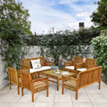 8-Piece Outdoor Acacia Wood Sofa Furniture Set product image