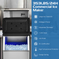 353-Pound/24H Split Commercial Ice Maker with Storage Bin product image