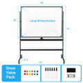 48 x 36-Inch Mobile Magnetic Double-Sided Reversible Whiteboard product image