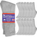 Cotton Non-Binding Diabetic & Circulatory Crew Socks (12-Pair) product image