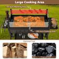 Stainless Steel BBQ Charcoal Grill with Wind Guard & Seasoning Racks product image