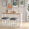 3-Height Square Saddle Stools with Footrests & Padded Seats (Set of 2) product image