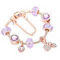 7.5-Inch Crystal Heart Charm Bracelet product image