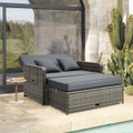 Rattan Loveseat Set with Ottoman product image