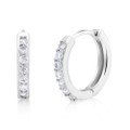 Cubic Zirconia 18K Gold-Plated Huggie Earrings product image