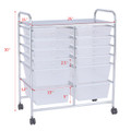Costway 12-Drawer Rolling Storage Cart Organizer product image