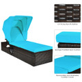 Rattan Lounge Chair with Adjustable Canopy product image