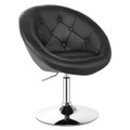 Adjustable PU Leather Swivel Chair with Round Tufted Back product image