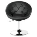 Adjustable PU Leather Swivel Chair with Round Tufted Back product image