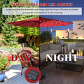 10-Foot Outdoor Patio Umbrella with Bright Solar LED Lights product image