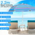 7.2-Foot Portable Outdoor Beach Umbrella with Sand Anchor & Tilt Mechanism product image