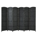 6ft Foldable 6-Panel Rattan Room Divider  product image