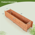 Fir Wood Planter Box with 2 Drainage Holes and 3 Added Bottom Crossbars product image