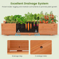 Fir Wood Planter Box with 2 Drainage Holes and 3 Added Bottom Crossbars product image