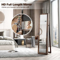Standing Lockable Jewelry Storage Organizer with Full-Length Mirror product image