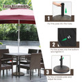 22-Pound Patio Resin Umbrella Base with Wicker Style for Outdoor Use product image