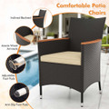 5-Piece Patio Dining Table Set for 4 with Umbrella Hole product image
