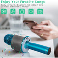Wireless Bluetooth Kids Karaoke Microphone, 5 in 1 Portable Handheld Microphone with Adjustable Remix FM Radio for Boys Girls Birthday (Blue) product image