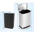 13.2-Gallon Stainless Steel Trash Can with Lock Device product image