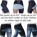 Hip Brace for Sciatica Pain Relief, Compression Support Wrap for Sciatic Nerve, Thigh Pulls,Groin Injury,Sacroiliac Joint Support Stabilizer for Men, women product image