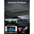 External USB CD Player for Car,Homlab Portable Plugs in CD Player with Extra USB Cable,for Car Without CD Player,Laptop,TV,Mac,Computer,for Android 4.4 and Above Navigation,Black product image