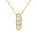 Triple AAA Cubic Zirconia Initial Necklace with Gold Plating product image