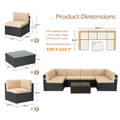 7-Piece Outdoor PE Wicker Rattan Patio Furniture Set product image