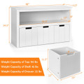 Kids' Toy Storage Cabinet 3-Drawer Chest with Wheels product image