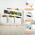 Kids' Toy Storage Cabinet 3-Drawer Chest with Wheels product image
