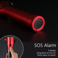 Car Safety Hammer Flashlight  LED High Lumens Rechargeable Solar Powered Escape Kit, Window Glass Breaker and Seatbelt Cutter(Red) product image