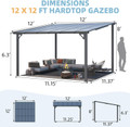 Wall-Mounted Patio Gazebo with Roof product image