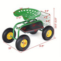 Rolling Garden Cart with Heavy Duty Tool Tray product image