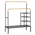 Height-Adjustable Double Rods Garment Rack  product image