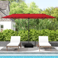 13-Foot Twin Patio Umbrella with Solar LED Lights product image