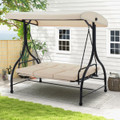 3-Seat Outdoor Swing Hammock with Adjustable Tilt Canopy product image
