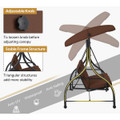 3-Seat Outdoor Swing Hammock with Adjustable Tilt Canopy product image