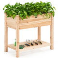 Raised Garden Bed Elevated Wood Planter Box with Shelf product image