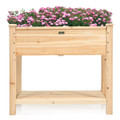 Raised Garden Bed Elevated Wood Planter Box with Shelf product image