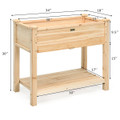 Raised Garden Bed Elevated Wood Planter Box with Shelf product image