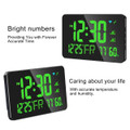 Digital Alarm Clocks for Bedrooms,Dual Alarms,Temperature,Humidity,Date,Snooze,Accurate time,Easy to Read For Kid Elder(Green) product image