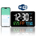 Digital Alarm Clocks for Bedrooms,Dual Alarms,Temperature,Humidity,Date,Snooze,Accurate time,Easy to Read For Kid Elder(White) product image