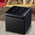 16-Inch Ottoman Pouffe with Hinge Top for Storage product image