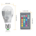 9W Color-Changing LED Light Bulb with Remote Control product image