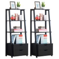 Costway 4-Tier Modern Wood Bookshelf (2-Piece) product image