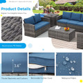Outdoor Rattan 7-Piece Conversation Set product image