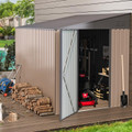 6 x 8-Foot Slanted-Roof Outdoor Metal Storage Shed product image