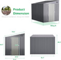 6 x 8-Foot Slanted-Roof Outdoor Metal Storage Shed product image