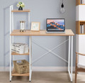 Metal and Wood Desk with 3 Shelves product image