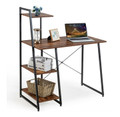 Metal and Wood Desk with 3 Shelves product image